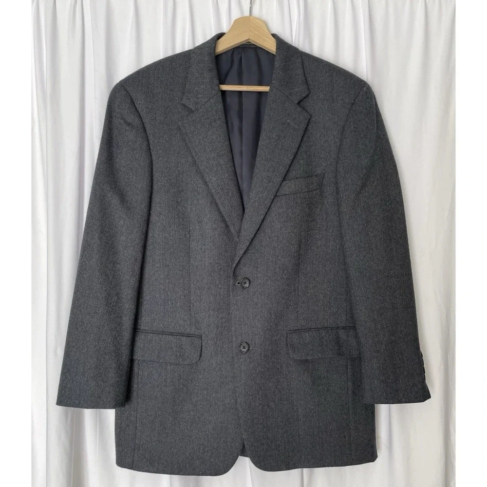 Club Room By Charter Club Wool Cashmere Blazer Blue Size R38 Single‎ Vented